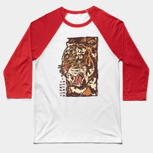 Tiger Vintage Hand Drawn Baseball T-Shirt